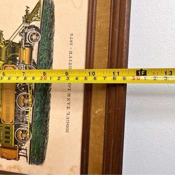 Vintage Framed Train Prints Pair of Two Mogul Tank  Double Ender Locomotives - Picture 8 of 16